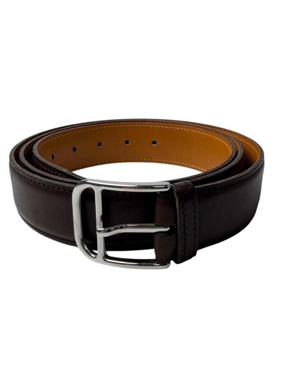 Hermes Belt Roman Silver Leather